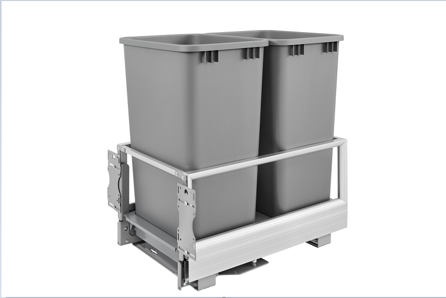 Rev-A-Shelf Double 50 Quart Pull-Out Waste Container w/Rev-A-Motion 5149-2150DM-217