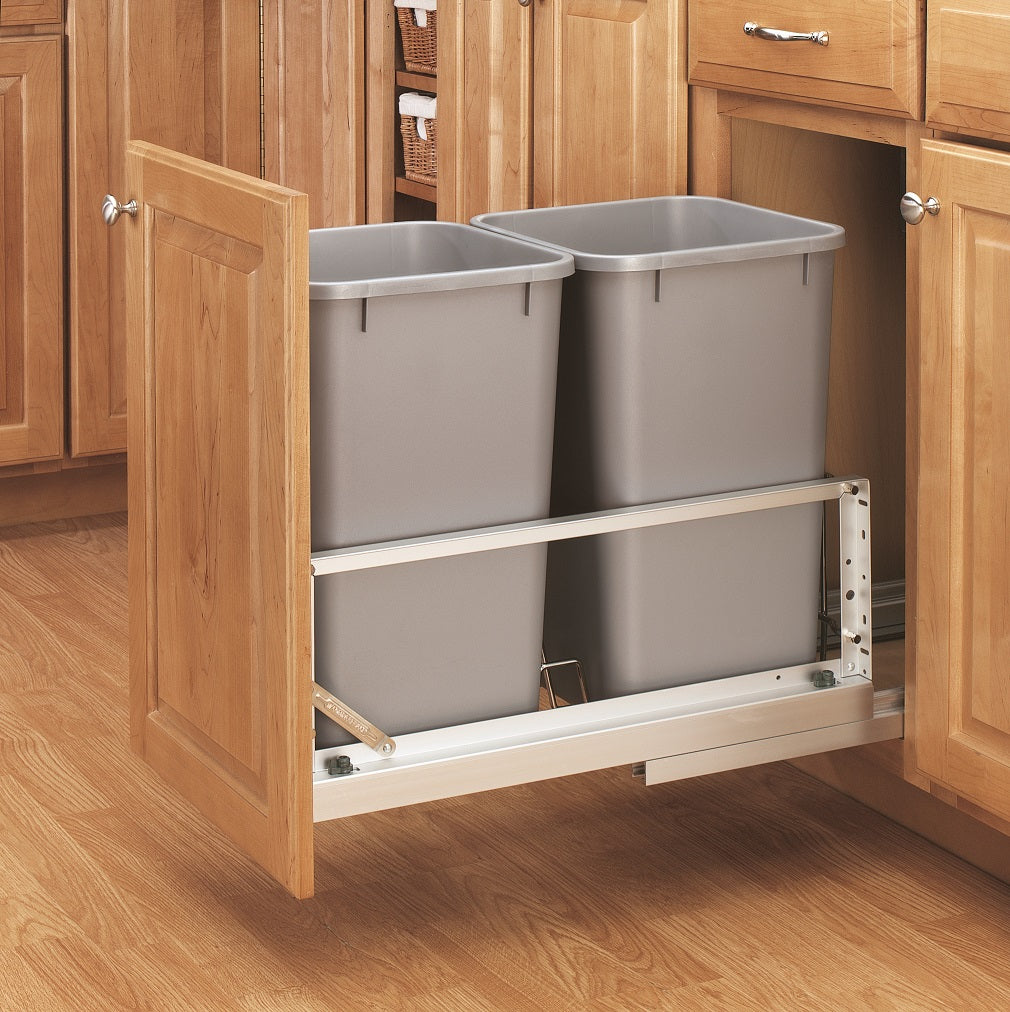 Rev-A-Shelf Double 27 Quart Pull-Out Waste Containers 5349-1527DM-217