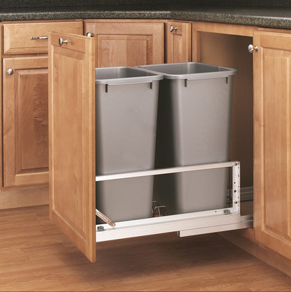 Rev-A-Shelf Double 50 Quart Pull-Out Waste Containers 5349-2150DM-217