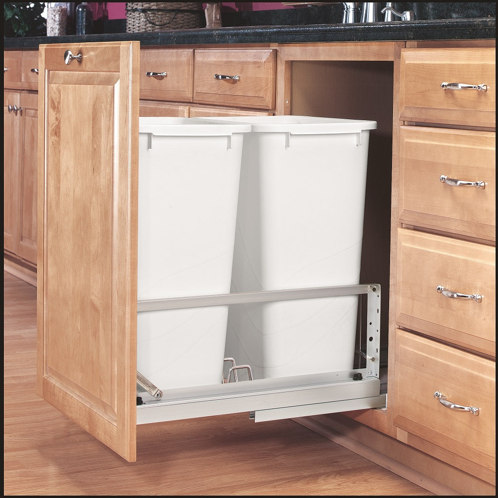 Rev-A-Shelf Double 50 Quart Pull-Out Waste Containers 5349-2150DM-2