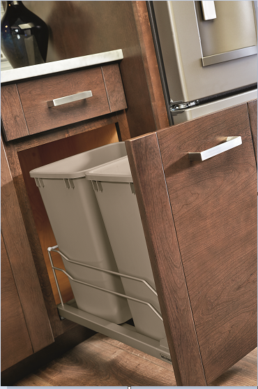 Rev-A-Shelf Double 35 Quart Pull-out Waste Container Soft-Close 53WC-1835SCDM-212