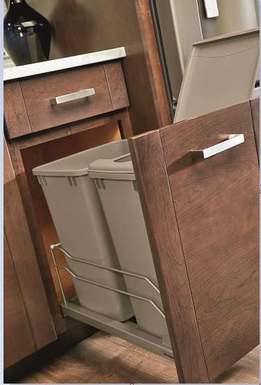 Rev-A-Shelf Double 35 Quart Pull-out Waste Container Soft-Close 53WC-1835SCDM-212
