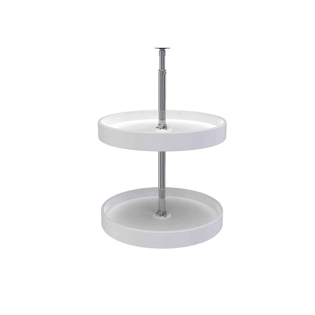 Rev-A-Shelf 18" White Polymer Full Circle Lazy Susans 2-Shelf 6012-18-11-52
