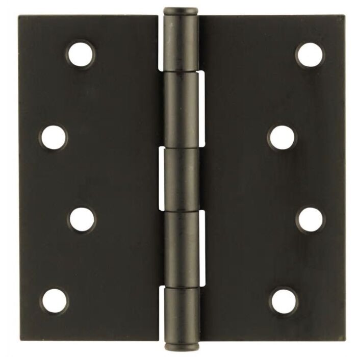 Emtek 91014 Steel Plain Bearing Hinge, 4" x 4", with Square Corners - Sold in Pairs