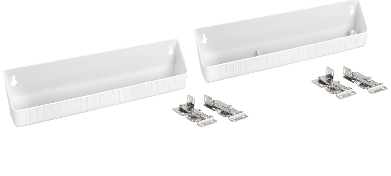 Rev-A-Shelf 14 in White Polymer Tip-Out Accessory Trays 6572-14-11-52