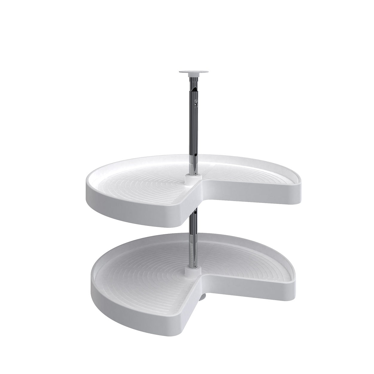 Rev-A-Shelf 32" White Polymer Kidney Lazy Susans 2-Shelf LD-2472-32-11-1