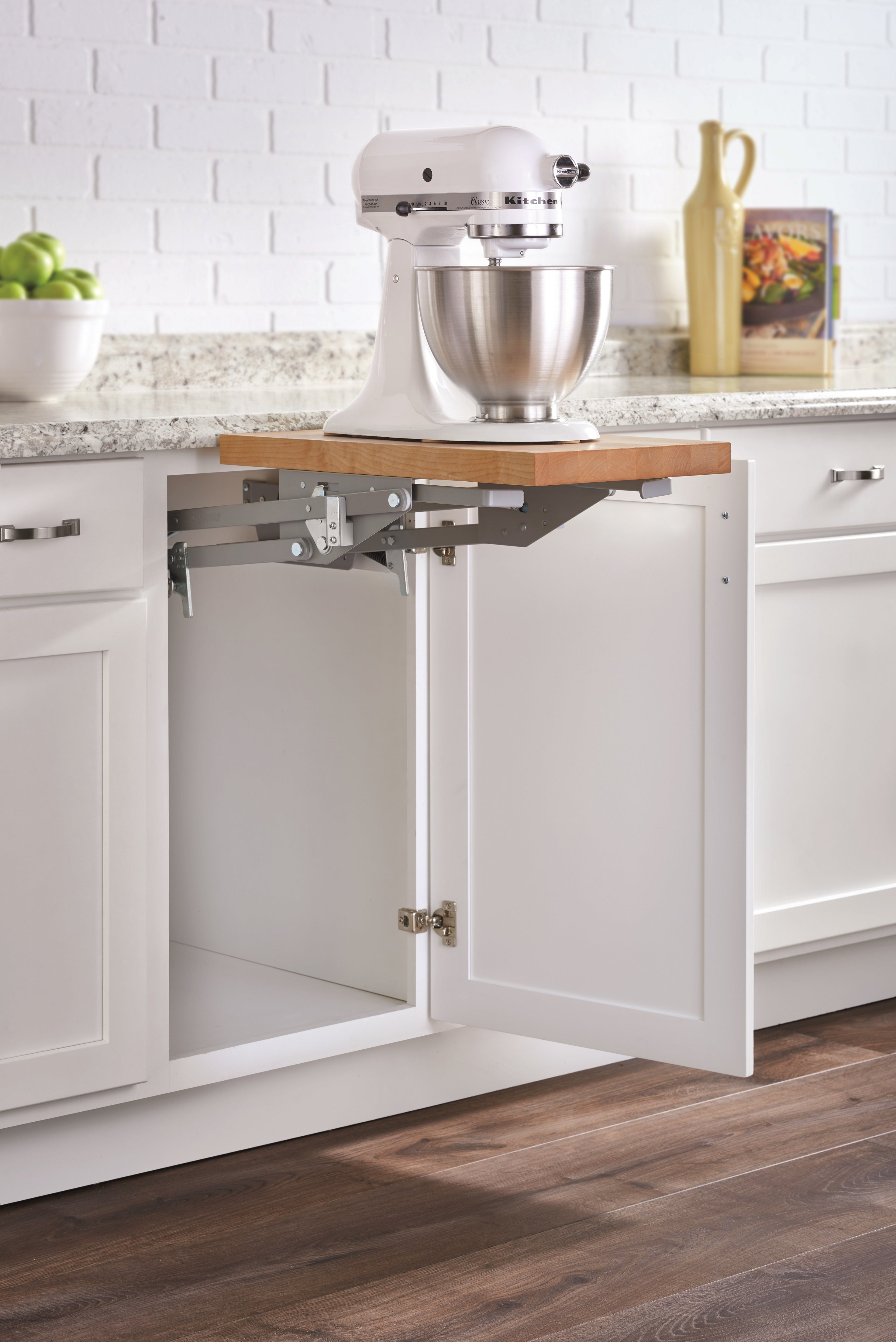 Rev-A-Shelf Heavy Duty Appliance Lift with Maple Shelf Soft Close ML-M –  CabinetHardwareSpecialties