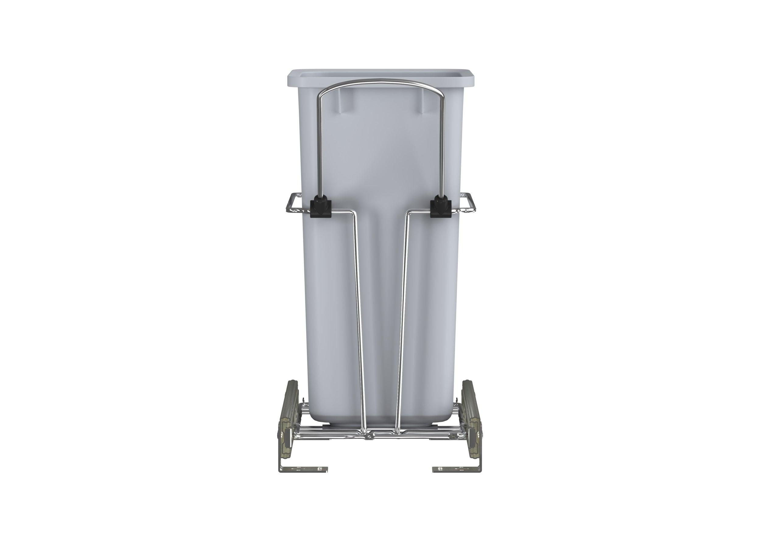 Rev-A-Shelf 20 Quart Universal Waste Container w/Rear Basket RUKD-1420RB-1