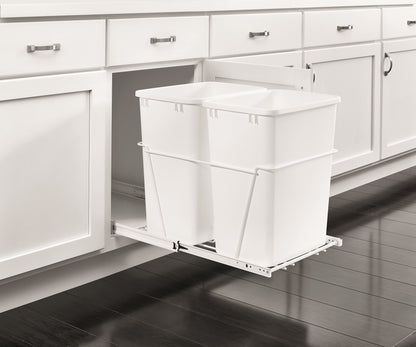 Rev-A-Shelf Double 35 Quart Pull-Out Waste Containers RV-18PB-2 S
