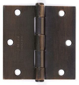 Emtek 91013 Steel Plain Bearing Hinge, 3.5" x 3.5", with Square Corners - Sold in Pairs
