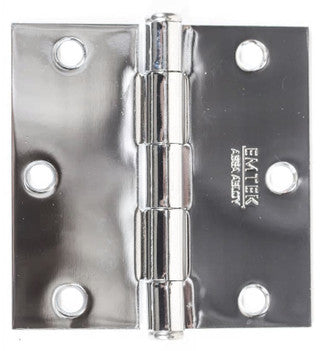 Emtek 91013 Steel Plain Bearing Hinge, 3.5" x 3.5", with Square Corners - Sold in Pairs