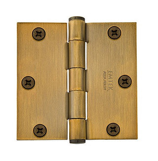 Emtek 91013 Steel Plain Bearing Hinge, 3.5" x 3.5", with Square Corners - Sold in Pairs