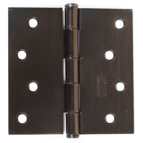 Emtek 91014 Steel Plain Bearing Hinge, 4" x 4", with Square Corners - Sold in Pairs